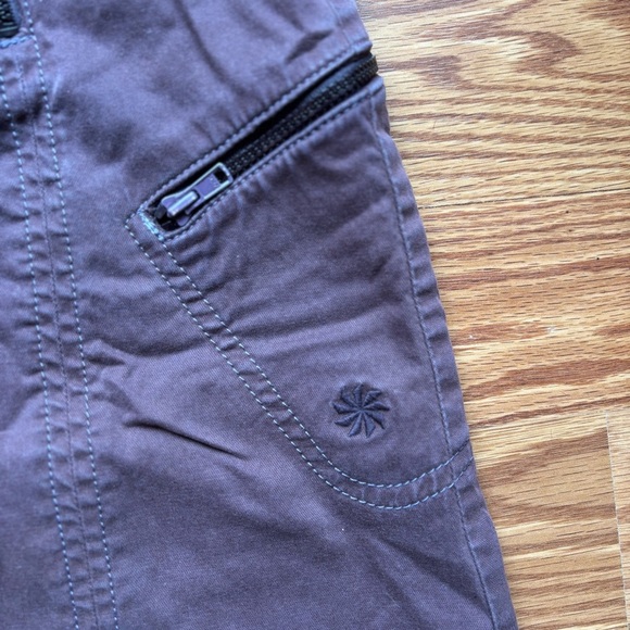 ATHLETA A-Line Maroon Linen Skirt Size‎ Medium Womens Zipper Pockets Knee Length - Picture 3 of 13